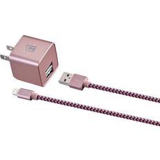 Lax Gadgets MFI Certified 6ft Charger with Wall Charger Rose Gold