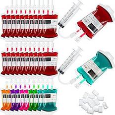 Drinking Iv Blood Bags with Syringe Transparent 32-pack