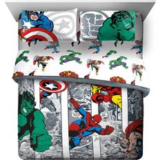 Avengers Marvel Bedding Sets White Comic Cool Queen Seven-Piece Comfort