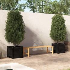 vidaXL Garden Planters 2 Pinewood 50x50x50cm 50x50x50cm