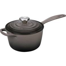 Cast Iron Sauce Pans Le Creuset Oyster Signature with lid 0.44 gal 6.25 "