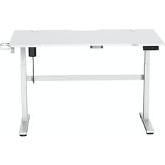 Deltaco Electric WT95 Gaming Stand Desk - White, 1400x750x1180mm
