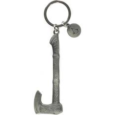 Difuzed Assassin's Creed Valhalla Axe 3D Metal Keychain Keyring Pendant silver coloured