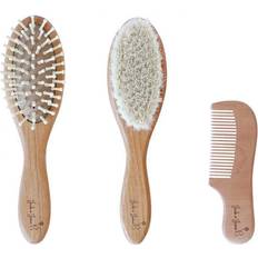 Jack o Juno Wooden Baby Hairbrush Set