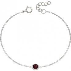 Beginnings January Birthstone Bracelet - Silver/Red