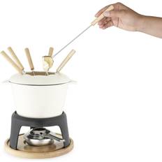 Fondue Twine Enamel Cast Iron Fondue Set Cheese Melting