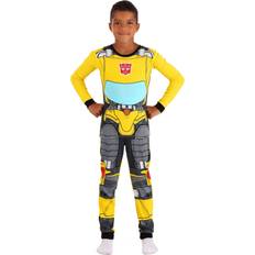 Children's Clothing Transformers Bumblebee Long Sleeve Boys Sleep Set Black/Blue/Yellow
