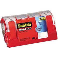 Scotch 3850 Heavy-Duty Packaging Tape with Dispenser, 3 Core, 1.88 x 54.6 yds, Clear, 4/Pack