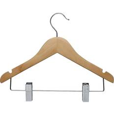 Honey Can Do Kids Wood Hangers with Clips 10pcs