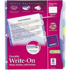 Desktop Organizers & Storage Avery Write & Erase Dividers, 8-Tab, Quill