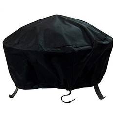 48 inch fire pit cover Sunnydaze Decor 48 in. Black Durable Weather-Resistant Round Fire Pit