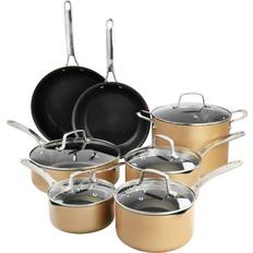 Martha Stewart Copper Hard Anodized Nonstick Cookware Set with lid 12 Parts  • Price »