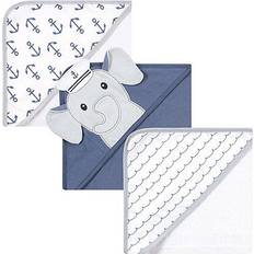 Hudson Baby Infant Boy Cotton Rich Hooded Towels Sailor Elephant One Size