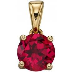 Elements July Birthstone Pendant - Gold/Ruby