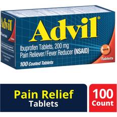 Ibuprofen Medicines Advil Coated Pain Reliever 200g 100 pcs Tablet