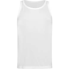 Herre - Hvite Vester Stedman Mens Active Poly Sports Vest (White)