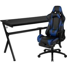Flash Furniture BLN-X30D1904L-BL-GG Black Gaming Desk and Chair