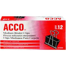 1 inch binder clips Acco Binder Clips, Medium 12 Count