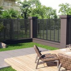 vidaXL Louver Fence WPC 70.9"x70.9"