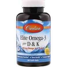 Carlson Elite Omega-3 plus D K Natrual Lemon