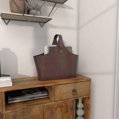 Leather Rustic Magazine Holder 14 See