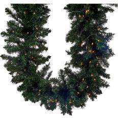 Kurt Adler 9-Foot Pre-Lit Clear Incandescent Iridescent Garland