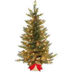 Artificial prelit slim christmas tree Puleo International 6 Pack: 3Ft Pre-Lit Slim Christmas Tree