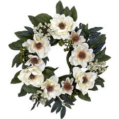 Nearly Natural 4793 Magnolia Wreath Decoration