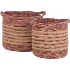 Kidsdepot 2 Piece Baskets Set Eran Cotton Rope Terra