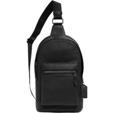 Leather Backpacks Coach West Pack - Gunmetal/Black