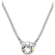 Givenchy Crystal Pendant Necklace - Silver/Transparent