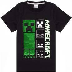 Schwarz Schlafanzüge Minecraft Boy's Short Pyjama Set - Black/Green/Grey