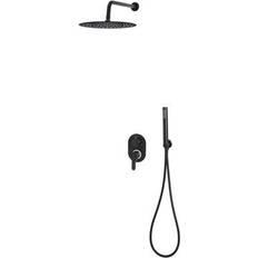 VidaXL Dusjsett & dusjhoder vidaXL Shower system stainless steel 201 black Svart