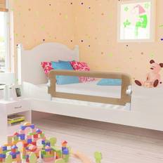 Beige Schutzlatten für Betten vidaXL Toddler Safety Bed Rail Taupe 102x42cm Nursery Rail