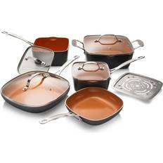 Gotham Steel Square Cookware Set with lid 10 Parts