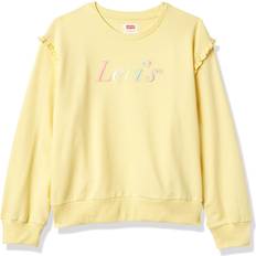 Levi's Girls' Crewneck Sweatshirt, Yellow/Multi