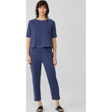 Eileen Fisher High-Rise Cropped Terry Leggings