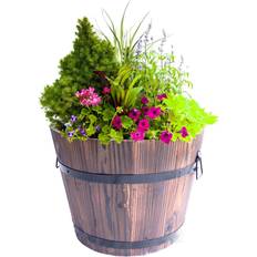 Outdoor Planter Boxes Gardenised Extra Large Wooden Whiskey Barrel