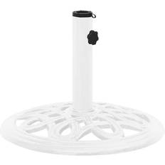 vidaXL Umbrella Base White 15.7"x15.7"x12.6" Cast Iron