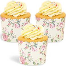 Muffin Cases 50 Pack Floral Flower Muffin Case