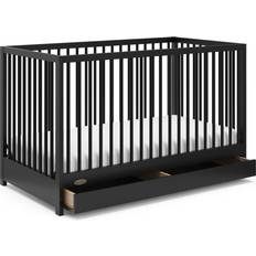 Bedside Crib Graco Teddi 5-In-1 Convertible Crib With Drawer In Black Crib