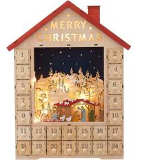 Advent Calendars Kurt Adler S. 19in. Battery-Operated Advent Calendar House Multi