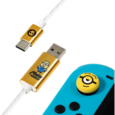 Akkus & Ladestationen Numskull Official Minions LED USB C Cable & Thumb Grips Multi Format Universal