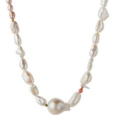 Stine A Chunky Glamour Necklace - Gold/Pearl
