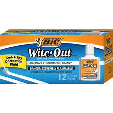 Bic Wite-Out Quick Dry Correction Fluid 20 ml Bottle White 1/Dozen WOFQD12WE