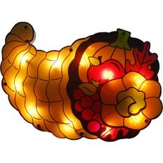 Decorations on sale Northlight 20" Cornucopia Thanksgiving Window Silhouette Gold