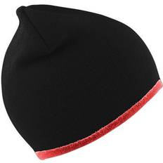 Gelb Mützen Result Unisex Reversible Fashion Fit Winter Beanie Hat (One Size) (Black/Yellow)