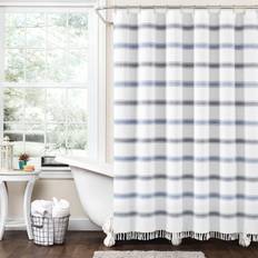 Lush Decor Stripe Woven Textured Yarn Dyed Shower