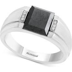 Effy HematitebAccent Ring - Silver/Black/Diamond