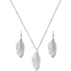 Montana Silversmiths Downy Feather Jewelry Set - Silver/Rose Gold